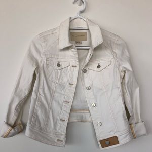 Pilcro and the Letterpress white denim jacket